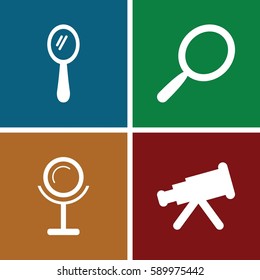 optics icons set. 