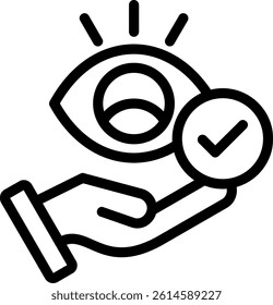 Optics Line Vector Icon Design