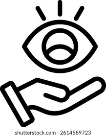 Optics Line Vector Icon Design