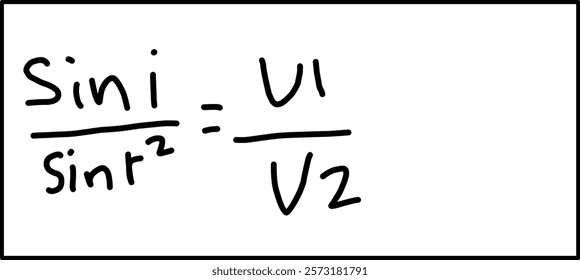 optics, physics formula for the law of refraction