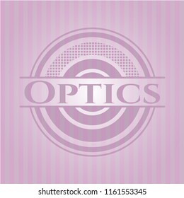 Optics pink emblem. Retro