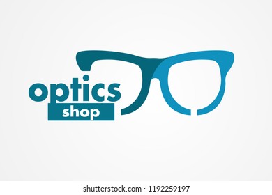 optics store. glasses logo