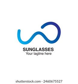 Optics store. glasses logo on white background