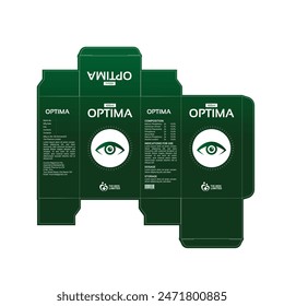 Optima 4 label template supplement eye drop label bottle packaging design professional, creative and modern design with natural vector medicine label.