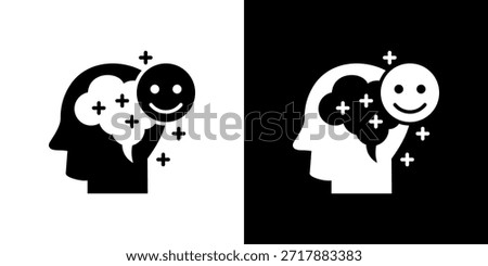Optimism icon black and white filled.