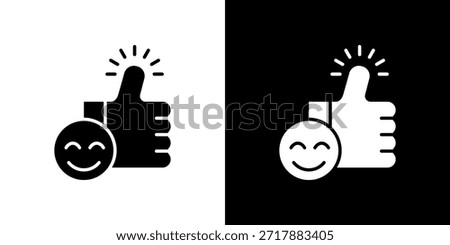 Optimism icon black and white filled.