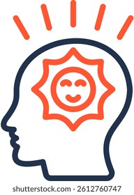 Optimism Icon Color Line Vector Illustration