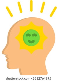 Optimism Icon Flat Vector Illustration