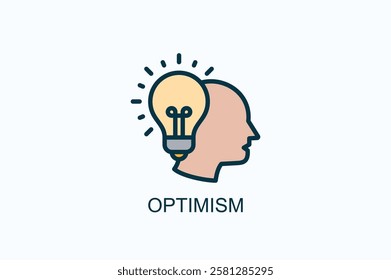Optimism Icon Or Logo Isolated Illustration