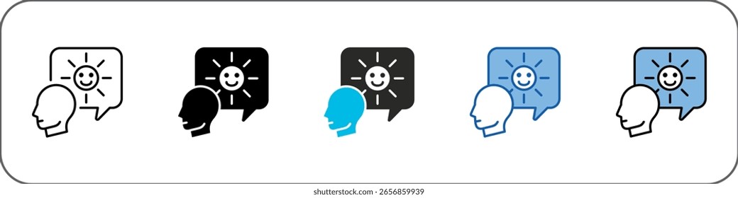 Icono de optimismo Ilustración multiestilo