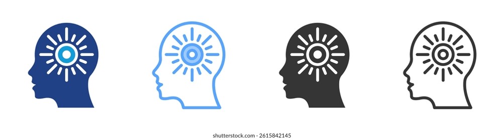 Optimism icon set multiple style collection