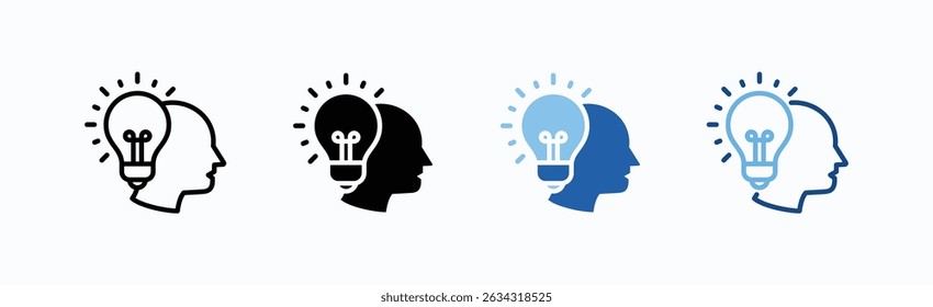 Optimism Icon Sheet Multiple Style Collection Isolated Vector