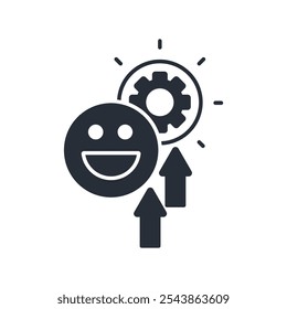 optimism icon. vector.Editable stroke.linear style sign for use web design,logo.Symbol illustration.