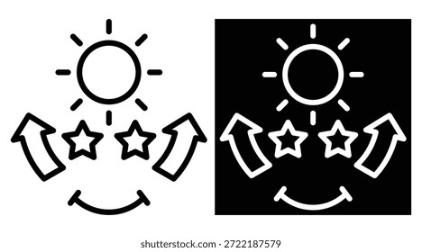 Optimismo Versión de dos tonos en fondo blanco y negro