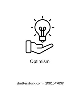 Icono de contorno de vector optimista. Pixel Perfecto. Para móvil y web. ilustración de stock