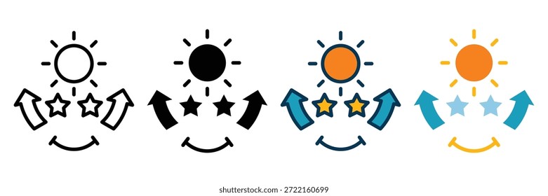 Icono de Web de optimismo colección de estilo múltiple