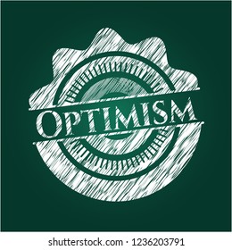 Optimism written on a blackboard