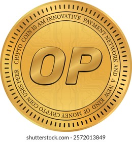 optimism-op coin vector illustrations. 3d illustration. vector coins.