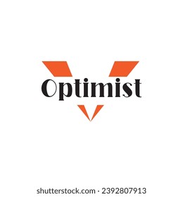 Optimist Logo Zitat Design Schrift typografische Vektorgrafik