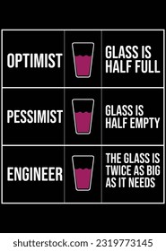 Optimist Pessimist Engineer eps cut file for cutting machine