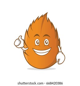 Optimistic dried leaves cartoon character vector illustration