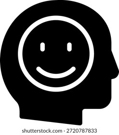 Vector optimista de ilustración de icono de glifo