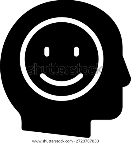 optimistic glyph icon illustration vector