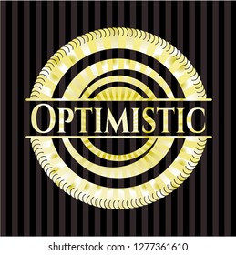 Optimistic gold shiny badge