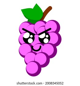 Optimistic grapes icon good for children's book or others