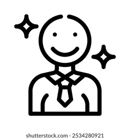 optimistic icon with style outline