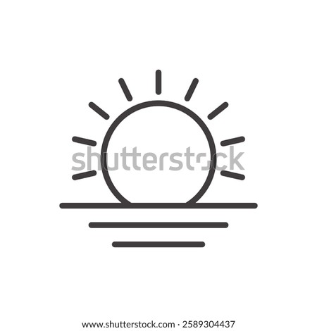 optimistic mood icon isolated stroke in black color