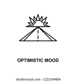 optimistic mood line icon