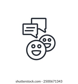 optimistic outlook icon. vector.Editable stroke.linear style sign for use web design,logo.Symbol illustration.
