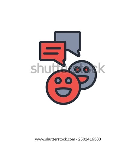 optimistic outlook icon. vector.Editable stroke.linear style sign for use web design,logo.Symbol illustration.