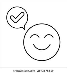 optimistic outlook icons. simple line vector illustration