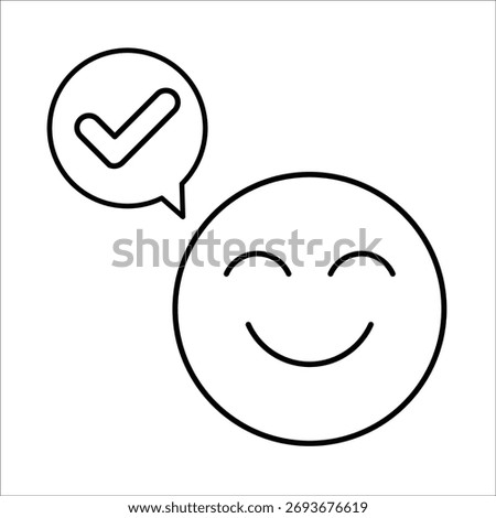 optimistic outlook icons. simple line vector illustration
