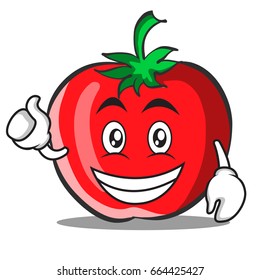 Optimistic tomato character cartoon collection vector illustration