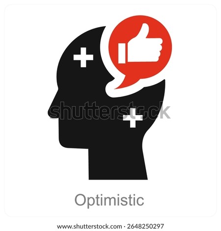 Optimistic vector icon concept design