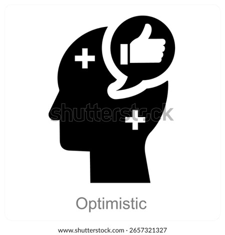 Optimistic vector icon concept design