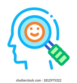 Optimistic Way of Thinking Biohacking Icon Vector Thin Line. Contour Illustration