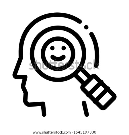 Optimistic Way of Thinking Biohacking Icon Vector Thin Line. Contour Illustration