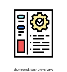 optimization of accounting color icon vector. optimization of accounting sign. isolated symbol illustration
