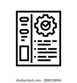 optimization of accounting line icon vector.  isolated contour symbol black illustration