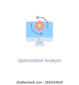 Optimization Analysis icon in vector. Logotype