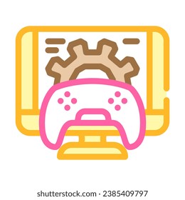 optimization game development color icon vector. optimization game development sign. isolated symbol illustration
