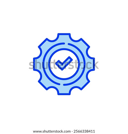 Optimization Gear Filled Line Icon. linear style sign for mobile concept and web design. Outline vector icon.