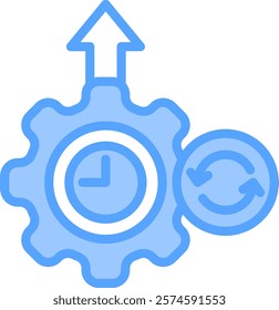 Optimization Icon blue Vector Illustration