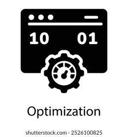 Optimization icon in filled style