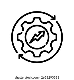 Optimization Icon Line Vector Illustration