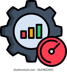 Optimization Icon Lineal Color Vector Illustration